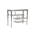 **Stół konsolowy metalowy z półkami - nowoczesny design**